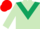 Silk - Light green, dark green chevron, red cap