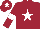 Silk - MAROON, white star & armlet, maroon cap, white star