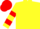 Silk - Yellow, red bars on sleeves, red cap