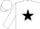 Silk - White, green and white star, white 'kc' on green diamond, green and black star on white cap