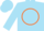 Silk - Sky blue, orange circle