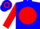 Silk - Blue, blue 'w' on red ball, red hoop on sleeves