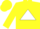 Silk - Yellow, white triangle, white band on sleeves