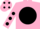 Silk - Pink, black disc, pink sleeves, black spots and cap
