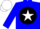 Silk - Blue, black disc, white star, blue sleeves, white cap
