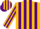 Silk - Gold, purple stripes, purple band on sleeves