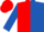 Silk - Red and Royal Blue (halved), Royal Blue sleeves, Red cap