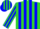 Silk - Lime, blue stripes, blue band on sleeves