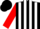 Silk - Black, white 'gt' in red apple, white stripes on red sleeves, black cap