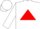 Silk - White, red framed triangle and arrow