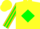 Silk - Yellow gold, green 'af', green diamond stripe on sleeves