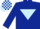 Silk - Dark blue, light blue inverted triangle, light blue armlet, check cap