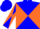 Silk - Blue & orange diagonal quarters