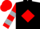Silk - Black, silver 'rr' on red diamond, red and silver bars on sleeves, red cap
