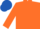 Silk - Orange, orange sleeves,royal blue cap
