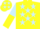 Silk - Yellow, light blue stars, light blue and yellow halved sleeves, yellow cap, light blue stars
