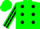 Silk - Green black dots,black stripe on slvs