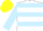 Silk - White body, light blue hooped, light blue arms, yellow cap