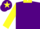 Silk - Purple, yellow spot, collar and sleeves, purple cap, yellow star