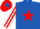 Silk - Royal blue, red star, white and red striped sleeves, red cap, royal blue star