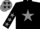 Silk - Black, grey star, black sleeves, grey stars and cap