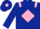 Silk - dark blue, pink diamond and epaulettes, diamond on cap