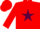 Silk - Red, maroon star