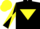 Silk - Black, yellow inverted triangle, diabolo on sleeves, yellow cap
