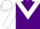 Silk - Purple, white triangular panel, white sleeves and cap