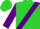Silk - Lime, purple dot sash, purple sleeves, lime cuffs