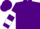 Silk - Purple, white 'a', white hoops on sleeves, purple cap