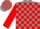 Silk - Grey, red circled 'j', red blocks on sleeves