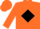 Silk - Orange, black trim, diamond emblem on back