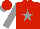 Silk - Red, grey star, grey sleeves, red cap, grey peak