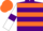 Silk - Purple, orange hoops, white sleeves, purple armlets, orange cap