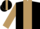 Silk - black, light brown stripe, light brown sleeves, black cap, light brown stripe