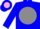 Silk - Blue, pink 'w' on gray ball