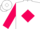 Silk - White, black and hot pink emblem, hot pink diamond sleeves