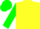 Silk - Yellow, yellow & green checkered sleeves, emblem on back, mat cap