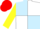 Silk - Light Blue and White quartered, Yellow sleeves, Red cap