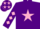 Silk - Purple, pink star, diamonds on sleeves, purple cap, pink stars
