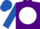 Silk - Purple, white ball, royal blue sleeves and cap
