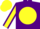 Silk - Purple, yellow ball, yellow sleeves, purple seams, yellow cap