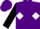 Silk - Purple, white diamond hoop, purple diamond stripe on black sleeves, purple cap