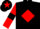 Silk - black, red diamond & sleeves, black armlets, black cap, red star