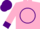 Silk - Pink, purple circle '5' on back, purple cuffs, pink and purple cap