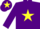 Silk - Purple, yellow star, yellow star on cap