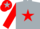 Silk - Silver, red star and sleeves, silver armbands, red cap, silver star