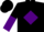 Silk - Black, purple diamond, black and purple halved sleeves