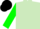 Silk - Light green, green sleeves, black cap